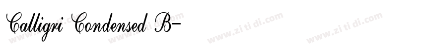 Calligri Condensed B字体转换 Calligri Condensed B字体转换